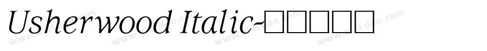 Usherwood Italic字体转换